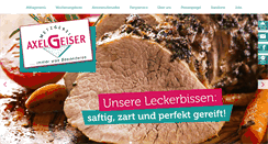 Desktop Screenshot of metzgerei-geiser.de
