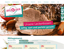Tablet Screenshot of metzgerei-geiser.de